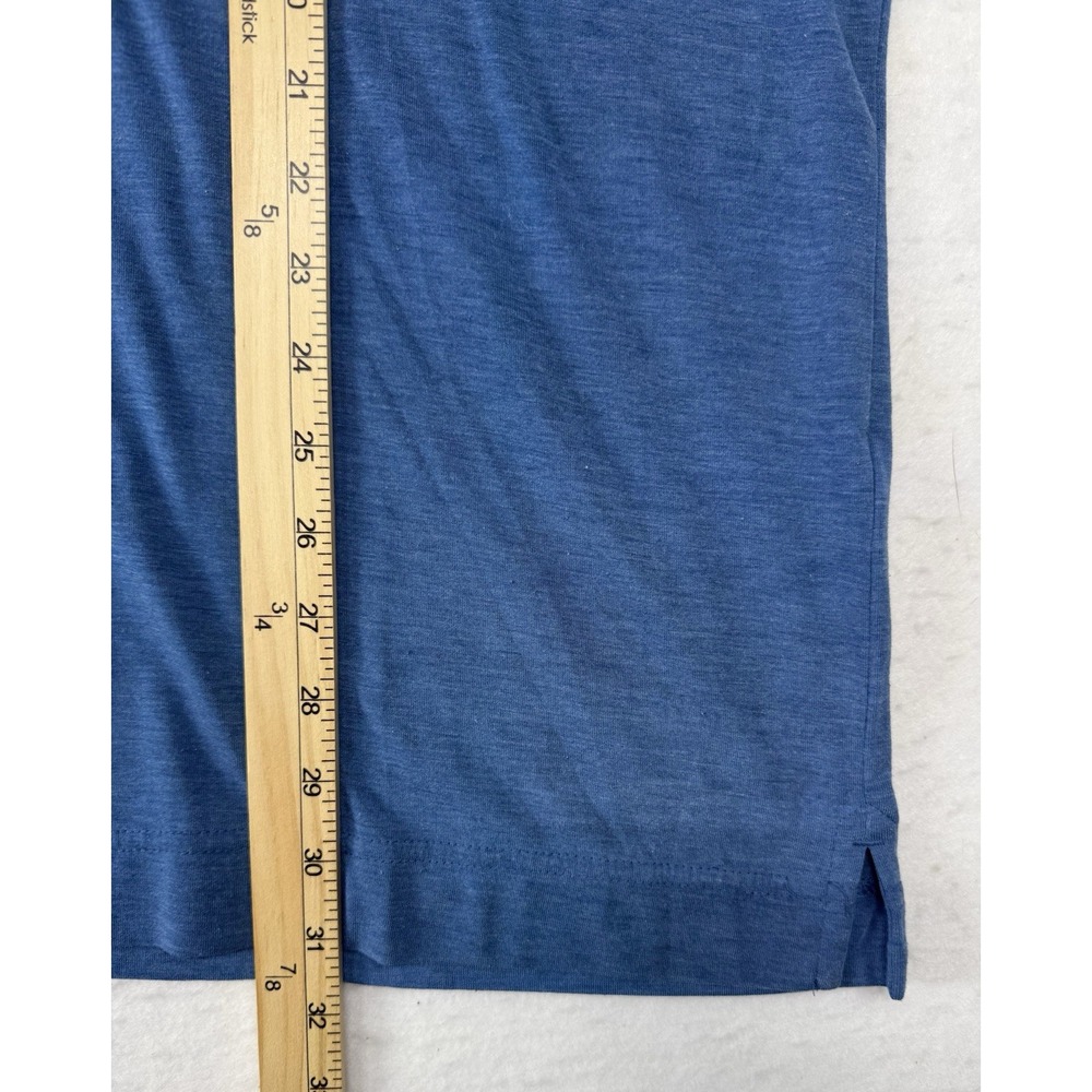 Footjoy Men Polo Golf Shirt Athletic Fit Poly Blend Blue Pocket Short Sleeve XL - Picture 6 of 6